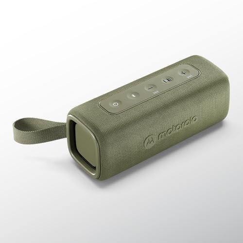 Motorola Sound - Haut-Parleur Bluetooth sans Fil ROKR 600 - Son Puissant de 30 W, résistant à l'eau et à la poussière, Fonction de Diffusion, Plus de 20 Haut-parleurs, 6 Heures d'autonomie, Vert
