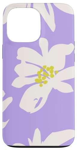 Custodia per iPhone 13 Pro Max Arte floreale lilla pastello e margherita