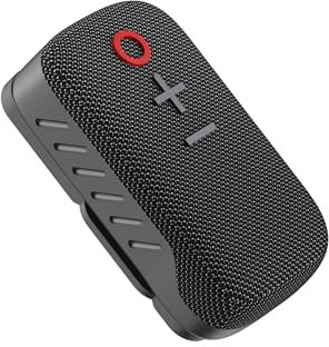 WYE OutdoorActive IPX5 Waterproof Wearable Mini Wireless Speaker – Bluetooth 5.3, USB-C Charging, 10-Hour Playtime, Siri & Google Voice Assistant, Durable, Available in Beige, Black, Blue (Black)