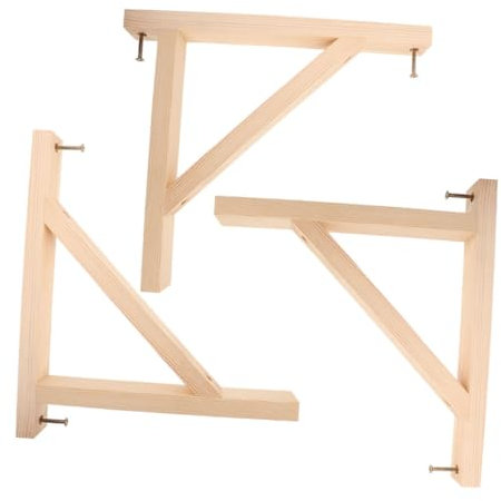 3er-pack Dreieckige Regalhalterungen Aus Massivholz Mehrzweck-wandhalterungen Für Regale Dekorative Halterungen Für Die Organisation Zu Hause