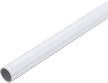 QUARKZMAN 2 Stück PVC Rohr, Durchmesser 10mm Länge 300mm Rund Kunststoffrohr für Garten, Aquarium, Wasserleitung, Kabelkanal, lüftungsrohr（Weiß）
