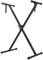 Trintion Keyboardständer Doppelstrebig Keyboard Ständer verstellbar 61 cm bis 98 cm Klappbar Zerlegbar Stabil mit Sicherungslaschen (Parallel Bars) (Horizontal bar)