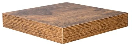 Velano - Bücherregal Wand - Wandregal 23,5x23,5 cm - Regal Wand - Schweberegal - Hängeregal - Regalbrett - Verbranntes Holz - Küchenregal - Bücherregal Kinder - Deko Wohnzimmer - Gewürzregal Wand