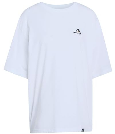 adidas Women's Soft Side Oversized Graphic T-Shirt, White, M