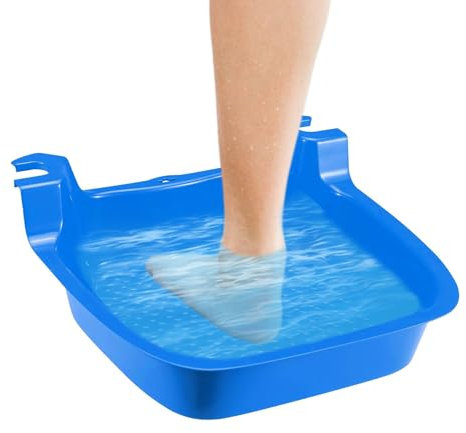 DAWCBVJQ 41 x 40.5 x 13 cm Pool Foot Bath PP Large Foot Bath Pool Swimming Pools Foot Cleaning Portable Foot Tub for Pools for Soaking Showers for Seniors Children Patio