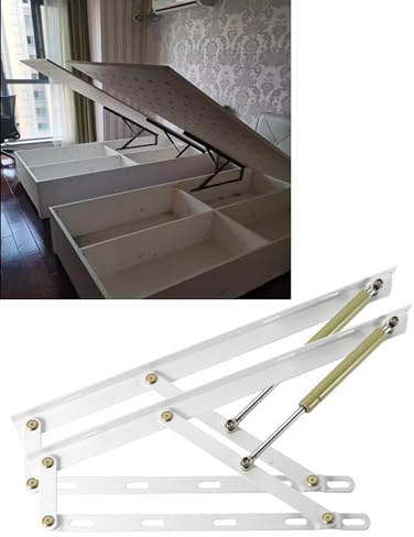Generisch Schrankbett-Hardware-Kit, Hochleistungs-Hydraulik-Gasdruckfeder, 1 Paar for Betten mit Stauraum, Sofas | Einfach zusammenklappbarer, platzsparender Möbelmechanismus(Natural,59in/150cm)