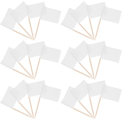 Didiseaon 300pcs Blank Toothpick Flags for Cheese Boards Bulk Food Labels Charcuterie Markers Party Buffet Accessories Food-Grade Safe for Weddings Birthdays and Gatherings