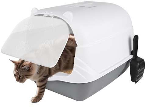 Katzenklo mit Deckel Aktivkohlefilter Katzentoilette Katzen WC Hauben Toilette