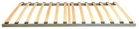 Inter Link Lattenrost Lattenrahmen mit 14 flexiblen Federleisten aus Birkenholz Rahmen aus Buche Leichte Montage 90 x 200 cm Norya
