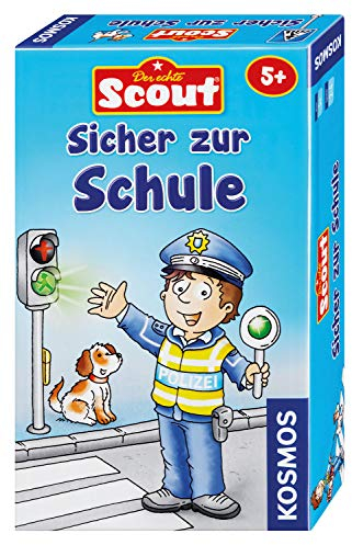 Kosmos 710538 Scout - Sicher zur Schule, Lernspiel für 2-4 Kinder ab 5, Reisespiel, Kinderspiel