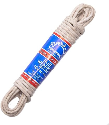 Everlasto 'Blue Wrapper' UK Made Quality Waxed Cotton Sash Cord No.2 (6mm) x 10M