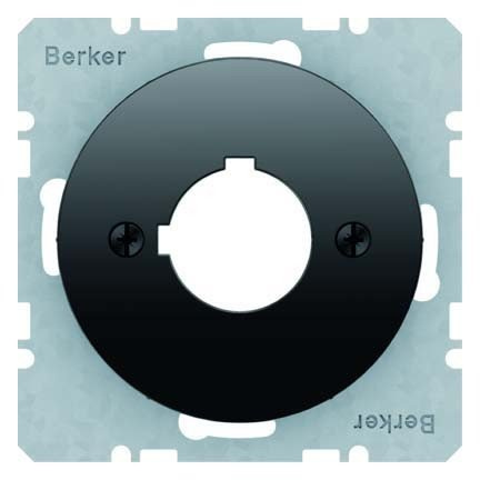 Tapa central para conectores 22,5 mm, series berker R.x de hager, negro