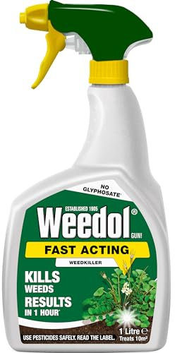 Weedol 015001 Fast Acting Weedkiller, 1 Litre Spray Gun, Multicolored