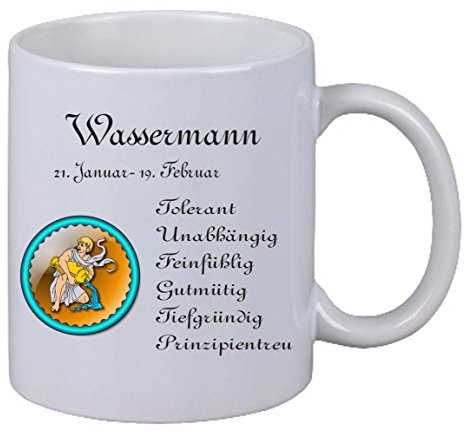 NetSpares Kaffee Tasse Sternzeichen Wassermann Geschenk Weihnachten Geburtstag Familie