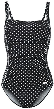 Lascana Damen Badeanzug | Pünktchendesign, Verstellbare Träger, Softcups