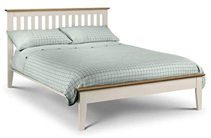 Julian Bowen Shaker Bed, Wood, Oak/Ivory, Double