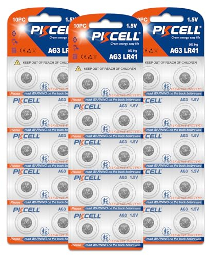 LR41 AG3 Batterie a bottone alcaline 1,5V per penna laser,termometro,giocattolo,confezione da 30,PKCELL