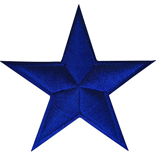 Blue Star Iron On Badge Sew On Patch Clothing Bag Crafts Embroidered Applique