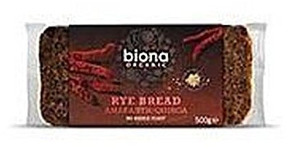 Biona Org Amaranth Quinoa Rye Bread 500g x 4 (Pack of 4)