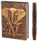 XUAN Vintage Notizbuch A5 Hardcover PU Leder Liniert Tagebuch Reisetagebuch Zum Selberschreiben Notizheft Travel Journal Buch Geburtstaggeschenk für Mädchen Männer Kinder Jungen Erwachsene 3D Elefant