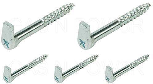 Screw Hooks with Cross Slot Heavy Duty GALVANISED Steel SELF Tapping Wood 5.8 x 80mm x5