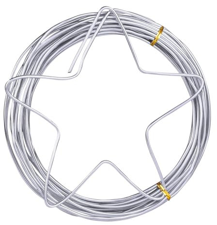 STARVAST Silver Aluminum Wire Metal Craft Wire 3mm Diameter (9 Gauge), 10 M (32.8 feet), Bendable and Flexible Floral Armature Wire for DIY Arts and Craft Projects by