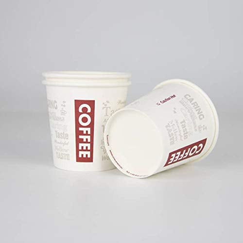 Evercups - 1000 Gobelets en Carton 120ml / 4oz. Café à Emporter. Gobelets jetables, recyclable (Pack 1000)