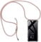 Collier Coque pour Samsung Galaxy S9, Étui de Protection avec Cordon, Ultra-Mince Transparente Clair Housse Silicone Gel Souple TPU Antichoc Lanyard Necklace Case - Or Rose