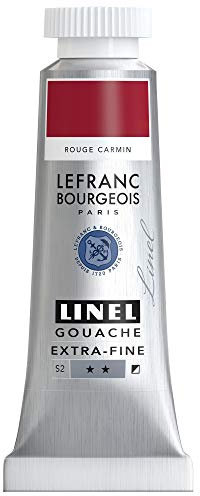 Lefranc Bourgeois Linel Gouache Extra-Fine Tube 14ml Rouge Carmin Série 2