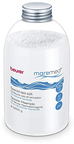 Beurer Spezial-Meersalz 1250 g für die Anwendung mit maremed MK 500 Meeresklimagerät, mehr als 65 Spurenelemente, inkl. Messbecher zur besseren Dosierung