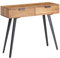 FineBuy Konsolentisch 90 x 78 x 36 cm Akazie Massivholz/Metall Konsole mit Schubladen, Kleiner Schreibtisch mit Metallbeinen, Schminktisch Anrichte Modern, Flurtisch Massiv