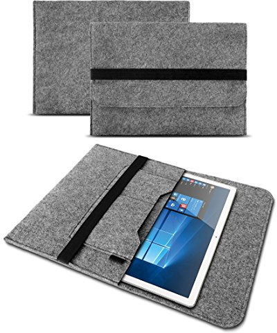 UC-Express Sleeve Tasche kompatibel für Lenovo IdeaPad Duet Chromebook Convertible Hülle Filz Case Schutzhülle 10,1 Zoll Schutz Cover, Farben:Grau