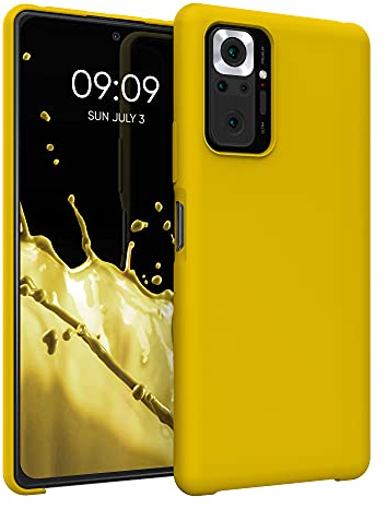 kwmobile Carcasa Compatible con Xiaomi Redmi Note 10 Pro Funda - Case TPU y Silicona antigolpes - Apto Carga inalámbrica - Amarillo Miel