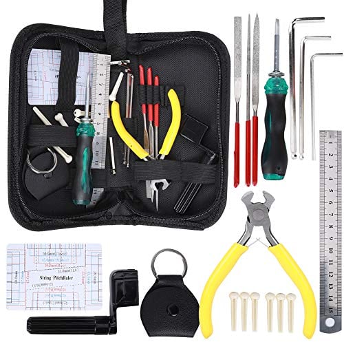 Professional Multifunctional 24pcs Guitar Repair Kit with Carry Bag for Banjo, Bass, Mandolin