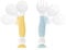 Badabulle Couverts d'apprentissage flexibles pour bébé, Cuillère et Fourchette ergonomiques, 6m+