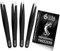 OCBA 4 pièces Pince à épiler les sourcils Pointe améliorée professionnelle avec revêtement antidérapant Pince pour épilation des poils Pince pointue (Noir) (4 Pack Black)