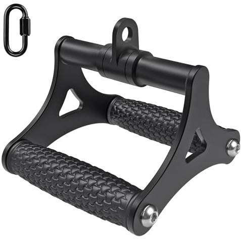 Kipika Parallel-Griff Pull Down Bar Krafttraining Deluxe Doppel-D-Griff Trizeps-V-förmige Pressstange Mit Gummi, Rutschfester Griff, Parallelgriff Für Fitness V-förmige Kraftgeräte Zubehör