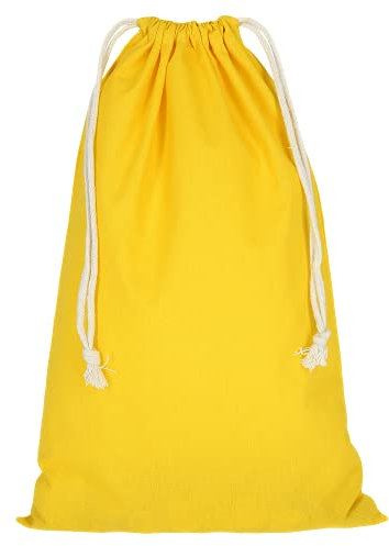 TEXXILLA Zuziehbeutel - Baumwolle | OEKO-TEX 100 zertifiziert | 40x50cm | Jutebeutel | Einkaufstasche | unbedruckt, Farbe:gelb