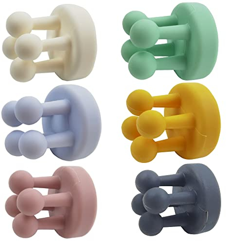 DOULEIN Ganchos Adhesivos de Silicona, 6 Pieza Ganchos de Pared Autoadhesivos Sin Taladro para Maquinilla de Afeitar, Cepillo de Dientes, Toalla, Cable, Ganchos para Cocina, Baño, Oficina