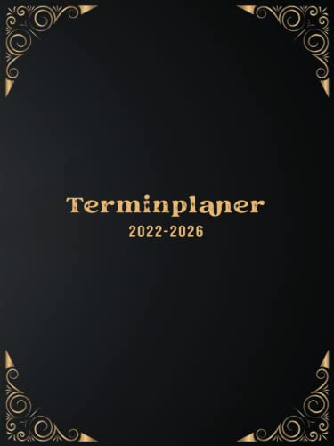 Jahresplaner 2022-2026: 60 Monate Kalender mit Ziele Planung • großer Monatsplaner Jan. 2022 bis Dez. 2026 • 1 Monat auf 2 Seiten • Jahreskalender