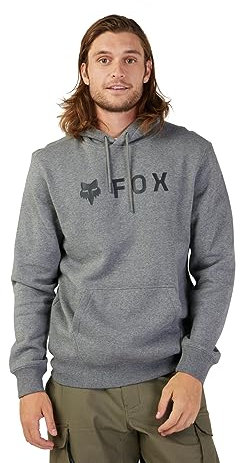 Fox Racing Absolute Fleece PO Kapuzenpullover mit Premiummaterial und legendärem Fox Schriftzug für Stil und Wärme am Track oder Trail, Farbe: Heather Graphite, Größe: XL