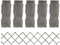 vidaXL 5x Bois de Sapin Massif Clôture à Treillis Barrières de Jardin Panneaux de Clôture Extensibles Patio Arrière-cour Extérieur Gris 180x30 cm