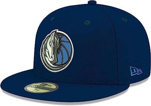 New Era NBA 59FIFTY Team Color Authentic Collection Fitted On Field Game Cap Hat (A1, Numeric, Numeric_7_and_1_Quarter, Dallas Mavericks), Blau, 7.25