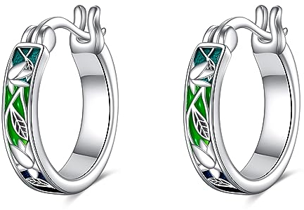 YFN Lotusblüten-Ohrringe Sterlingsilber, Lotus-Creolen für Damen(lotus)