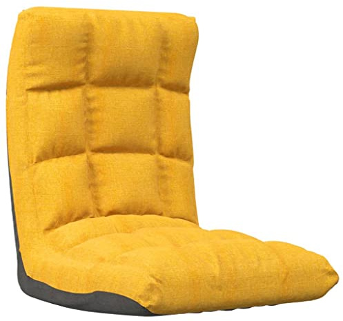 vidaXL Bodenstuhl Faltbar Schlafsessel Relaxsessel Sofastuhl Bodenkissen Bodensessel Bodensofa Relaxliege Liege Sessel Bodenliege Senfgelb Stoff