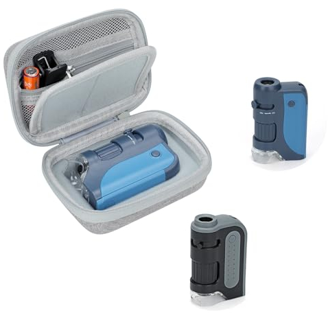 Jiusion Handheld Microscope Case for Carson MicroBrite Plus (MM-300) BNISE LAKWAR BEBANG Brand Pocket Microscope Mini Handheld Scope, Include a Carabiner (Case Only)