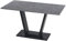 HOMCOM Tavolo da Pranzo Moderno con Piano Effetto Marmo e Base in Acciaio, per 4-6 persone, 140x80x76 cm, Nero