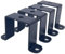 4 PCS 2x2 Square Tube Strap Clamps, 2 inch pipe strap, metal u clamp bracket for mounting,Powder Coated Black
