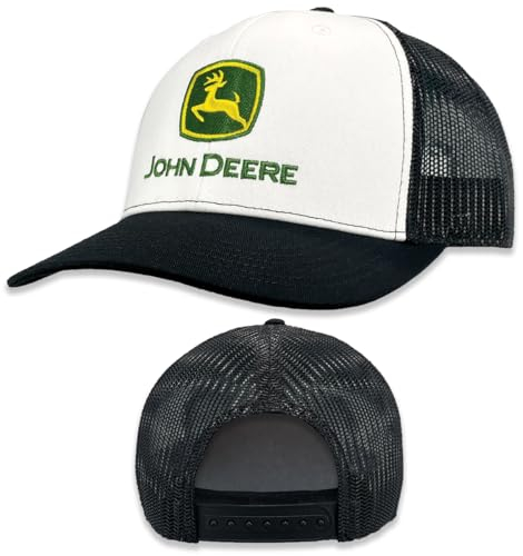 John Deere Baseballkappe Trucker Hat 13083346Whbk Aktuelle Baseball Cap Trucker Hat Markenzeichen Stickerei Ywgr Weiß/Schwarz, Weiß/Schwarz, Einheitsgröße