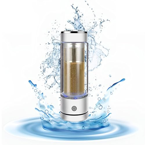 WRJAHCG Generador Portátil De Agua con Hidrógeno para Agua Potable,Recargable Ionizador Y Purificador Agua,Botella De Agua De Hidrógeno,Negro